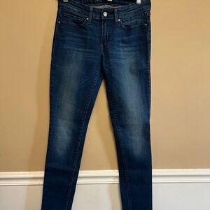 Levi Strauss & Co Blue 711 Skinny Jeans with Dimensional Fading - Size 27